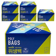 크린손 위생백 중형 25 x 35cm, 중(M), 500개입, 6개