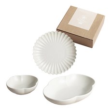 시라쿠스 네이처 무광 홈세트 1인 양식 3종 세트, 1세트, 원형접시 23cm + 찬기 14cm + 타원볼 23.5cm, 네이처 화이트