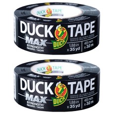 DUCK TAPE MAX 強力黏著大力膠帶 48mm x 32m, 黑色, 2個