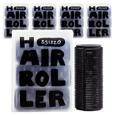 Cijyo Easy Setting Volume Wave髮捲 中型 3入, 5個, 黑色