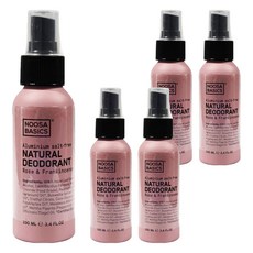 NOOSA BASICS 腋下噴霧 玫瑰乳香 100ml 天然成分 持久清新 方便攜帶, 5瓶