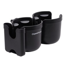 Organic Factory 嬰兒車手機杯架, 黑色, 1個