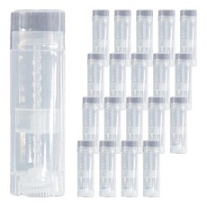 橢圓形滾珠棒容器 4.5g, 透明, 20個