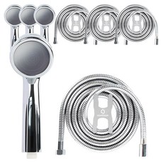 HOMEDAUM 暴雨增壓花灑噴頭+2m花灑軟管, 4組, 單色