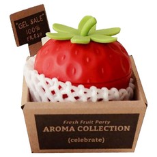 沐慕家居 水果造型室內香氛膏，PP材質，寬7-8cm 高8-12cm, 草莓香味, 160g, 1個