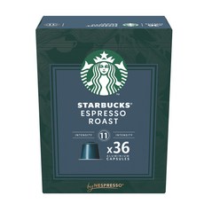 STARBUCKS 星巴克 濃縮烘焙咖啡膠囊 Nespresso咖啡機適用, 5.7g, 36顆, 1盒