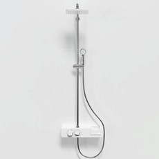 siiwon 스마트 필선 선반형 해바라기 3way 레인 욕실 벽붙이 수도꼭지 샤워수전 화이트 방문설치, 1개