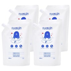 FRANKLIIN 핸드워시 리필, 무향, 4개, 450ml