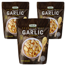 DJ&A 即食酥脆蒜瓣, 3包, 45g