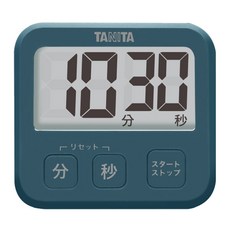 TANITA 塔尼達 電子計時器 TD-408 重複功能 超薄型設計 LCD超大螢幕, 藍色, 1個
