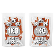 아이핏코리아 강아지 수라상 슬라이스 건조간식, 닭, 1kg, 2개