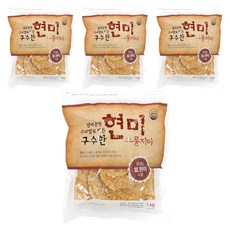 正直田野食品 媽媽手藝 韓國米製香醇玄米鍋巴, 1kg, 4個