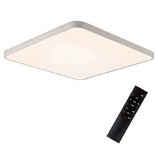 원하 시스템 정사각 방등 천장등 조명 LED 75W 삼색변환 플리커프리 + 리모컨 세트, 화이트
