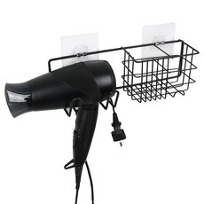 Saenghwalgongsik 多功能吹風機置物架, 黑色, 1組