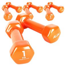 아리프 PVC 컬러 아령, 1kg, 4개