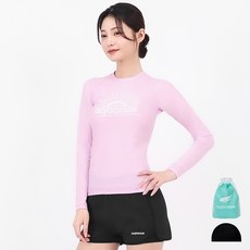 aquatica 女性防曬泳衣上衣 AQAWTS23002 + 層疊式游泳海灘褲 WPT23001 + 彈性泳帽 + 塑膠袋套組