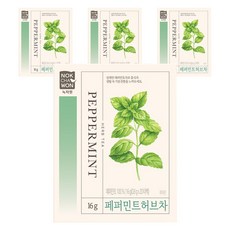 녹차원 페퍼민트 허브차, 800mg, 20개입, 4개
