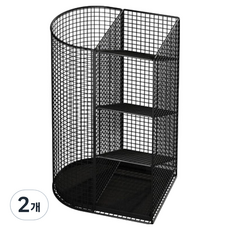 HICKIES 網狀鐵製立式咖啡廳美容院大容量雨傘架 R02, 2個, 黑色