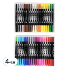 VICDREAM 雙頭刷筆 36種組, 混色, 4套