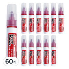 MUNGYO 大容量白板筆, 60個, 紅色的