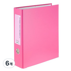 에코청운 에코 3공D링 바인다 7cm A4, 분홍, 6개