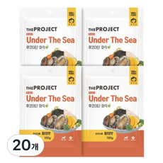 펫러닝 강아지 더프로젝트 PLAN2 언더더씨 후코이단 자연화식, 황태맛, 100g, 20개