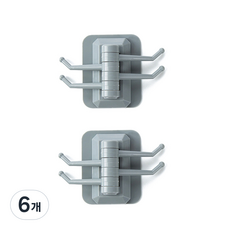 제이라이프 모던 회전 후크, 카키, 6개