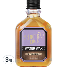 24시간엣지 그루밍 토닉 워터 헤어왁스 슈퍼하드, 3개, 160ml