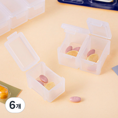 코멧 분리되는 휴대용 7칸 약통, 6개