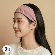 라라듀 탄성 스포츠 헤어밴드, 딥핑크, 3개