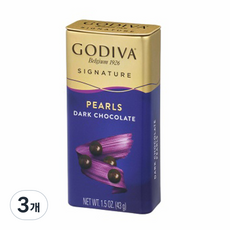 고디바 펄 다크초콜릿, 43g, 3개