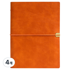 Khohimo 筆記本 商務用 A5 日記本 防水 手帳 5W0455, 橘色, 4個