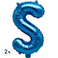 팡파티 레터링 알파벳 풍선 S 40cm, 블루, 2개