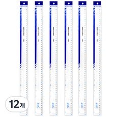 블루마토 플라스틱 자 F 50cm, 혼합 색상, 12개