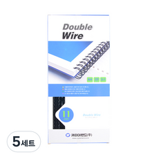 카피어랜드 와이어 제본링 3:1 20개입, 11mm, 블랙, 5세트