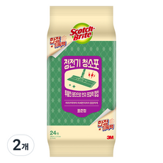 스카치브라이트 정전기 청소포 24매, 2개