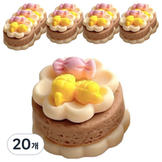 Lucy Market 蛋糕 DIY 材料 芒果 + 棕色 25 x 15 mm, 20個