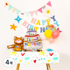 ASSARE 生日派對一次性桌巾 Spring, 4個, 1入