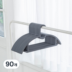 슬림 링크 논슬립 옷걸이, 그레이, 90개