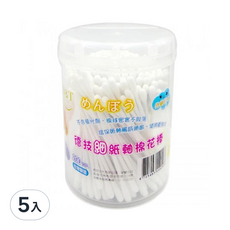 D&T德技生化細紙軸棉花棒 柔軟親膚 清潔耳垢、化妝、卸妝多用途, 200支, 5組