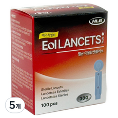 에이치엘비 멸균 이올란셋플러스 30G, 100개입, 5개