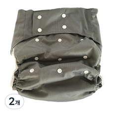 프리미엄 성인 천 기저귀 18 도트 그레이, 1개입, 2개