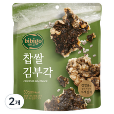 CJ bibigo 韓國產糯米製更酥脆手工糯米海苔脆片, 50g, 2個