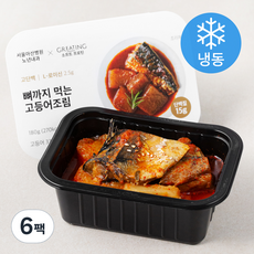 그리팅 소프트프로틴 뼈까지 먹는 고등어조림 (냉동), 180g, 6팩