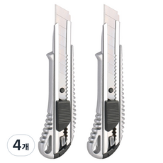 DADA 合金美工刀 大 18mm, 銀色, 4個