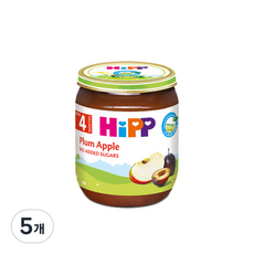 힙 이유식, 혼합맛(플럼/애플), 125g, 5개