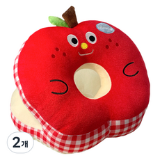 소울리치 깜찍한 사과 낮잠베개, 레드 체크, 2개
