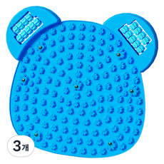 발 마사지 롤 지압 매트 MH098 51 x 48.5 cm, 3개, 블루