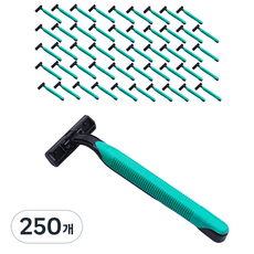 Janyhome 住宿用綠色一次性剃須刀, 250個, 1入