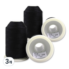Fashion Point 尼龍線 縫紉線 210D6, 1021 黑色, 3個